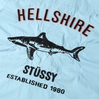 STUSSY ステューシー シャツ シャーク 刺繍 ボーリング 半袖シャツ ...