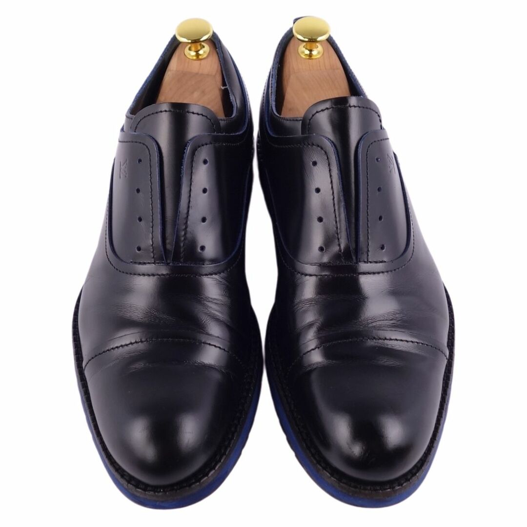 LOUIS VUITTON(ルイヴィトン)のルイヴィトン LOUIS VUITTON レザーシューズ オックスフォードシューズ ストレートチップ LVロゴ カーフレザー 革靴 メンズ 7(26cm相当) ブラック/ブルー メンズの靴/シューズ(ドレス/ビジネス)の商品写真