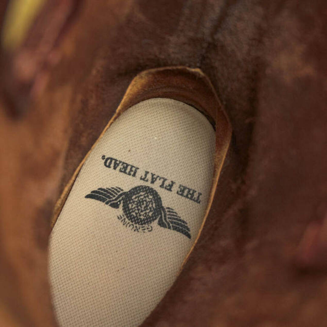 フラットヘッド／FLAT HEAD ペコスブーツ シューズ 靴 メンズ 男性 男性用レザー 革 本革 ブラウン 茶 SKB-40 Vibramソール  キャップトゥ グッドイヤーウェルト製法