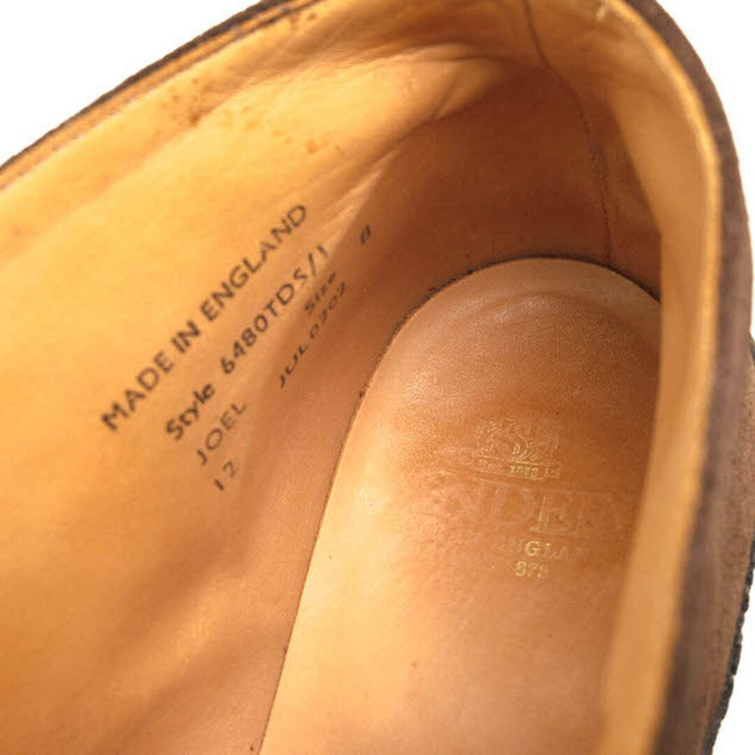 サンダース／SANDERS チャッカブーツ シューズ 靴 メンズ 男性 男性用スエード スウェード レザー 革 本革 ブラウン 茶  6480TDS Brit Chukka Boot プレイボーイチャッカ プレーントゥ クレープソール 7