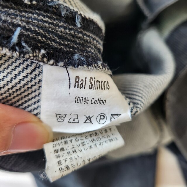 05aw RAF SIMONS 再構築デニムドッキング グレー - デニム/ジーンズ