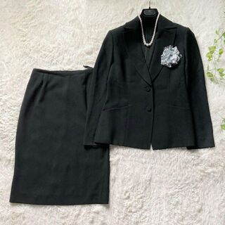 モガ(MOGA)の日本製♡MOGA 高級 スカートスーツ フォーマル 冠婚葬祭 春夏用 ブラック(礼服/喪服)