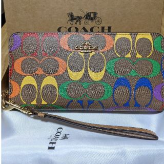 コーチ(COACH)のCOACH  長財布　カラフルシグネチャー(財布)