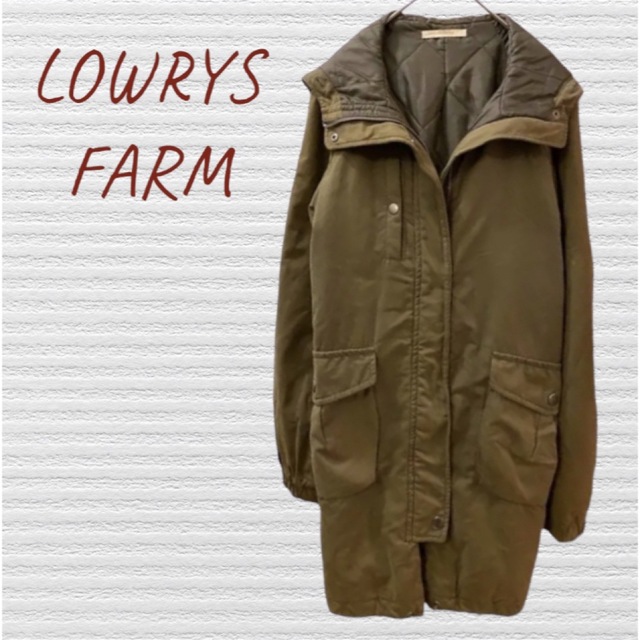 LOWRYS FARM(ローリーズファーム)の【Lowrys Farm】モッズコート ダウン カーキ ミリタリー M 秋冬 レディースのジャケット/アウター(モッズコート)の商品写真