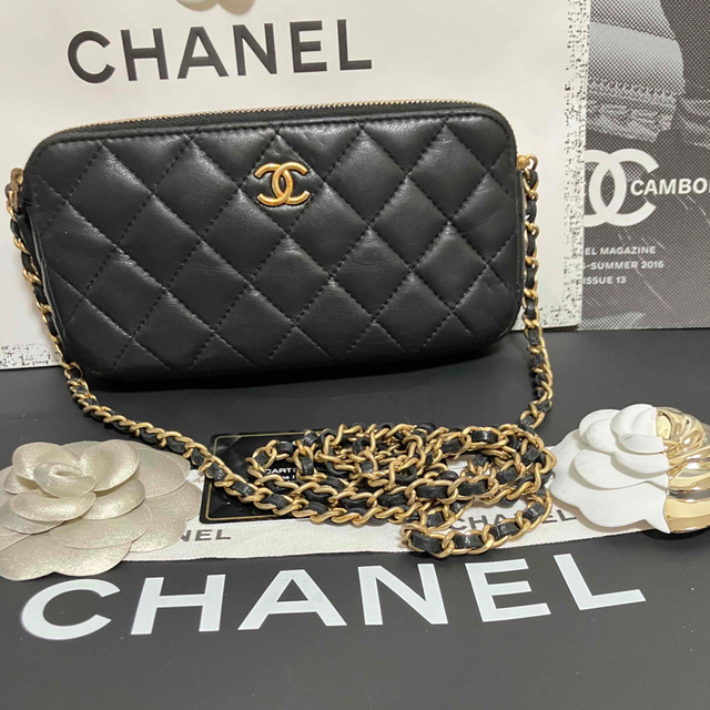 レディースCHANEL チェーンウォレット 正規品 シャネル マトラッセ