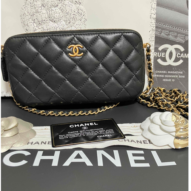 レディースCHANEL チェーンウォレット 正規品 シャネル マトラッセ