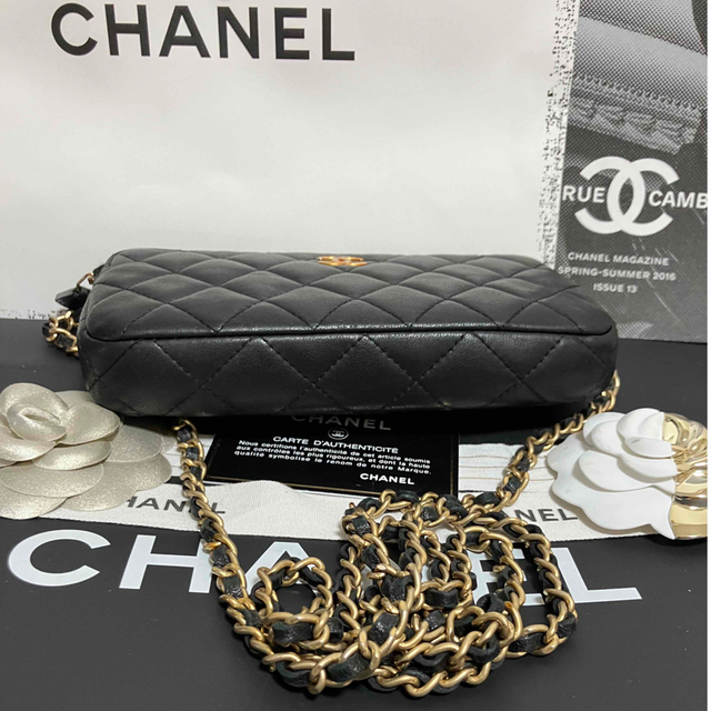 美品 正規品 CHANEL シャネル マトラッセ  チェーン ウォレット