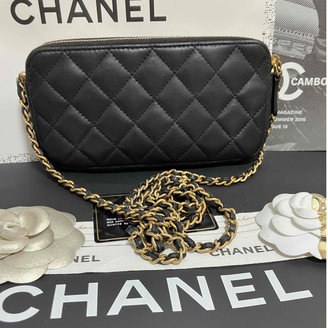 美品 正規品 CHANEL シャネル マトラッセ  チェーン ウォレット