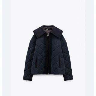 ザラ(ZARA)のZARA コントラストパフジャケット　Lサイズ(ブルゾン)