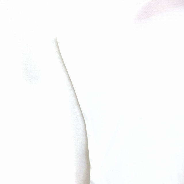 Le souk(ルスーク)のルスーク カットソー Tシャツ ボートネック フレンチスリーブ 切替 透け感 白 レディースのトップス(Tシャツ(半袖/袖なし))の商品写真