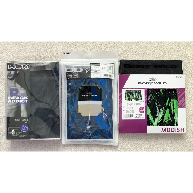 HOM＆BODY WILD ボクサーパンツ Ｌサイズ 日本製 3枚セット