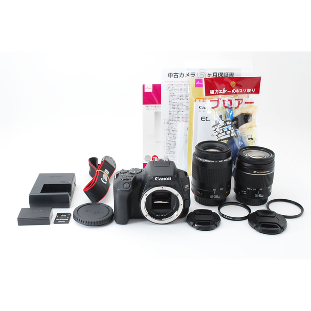 超お買い得!】 EOS 【保証付き】Canon - Canon Kiss 標準&望遠ダブル