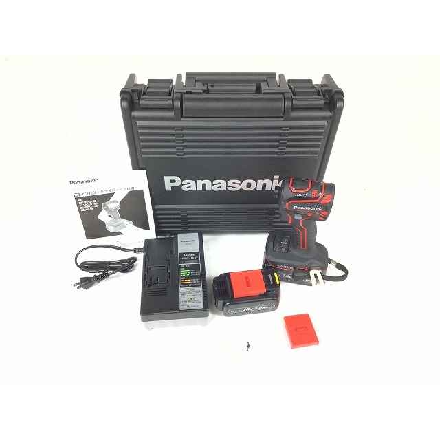 ☆未使用品☆ Panasonic パナソニック EXENA 14.4V/18V充電インパクトドライバ EZ1PD1J18D-R バッテリ2個付 充電器付 66845