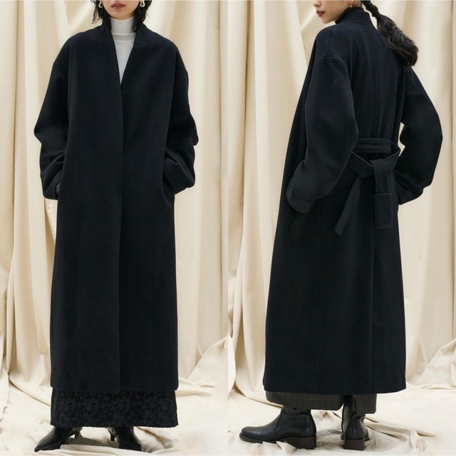 SIWEM ＊SUPER FINE WOOL KIMONO COAT　S レディースのジャケット/アウター(ロングコート)の商品写真