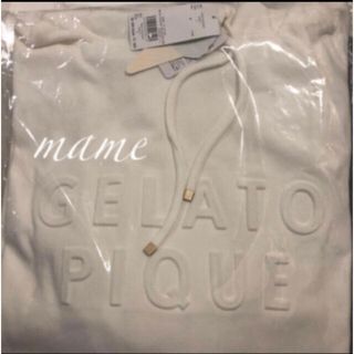 ジェラートピケ(gelato pique)の定価以下⭐新品♡ロゴパーカ♡オフホワイト♡ジェラートピケ(ルームウェア)