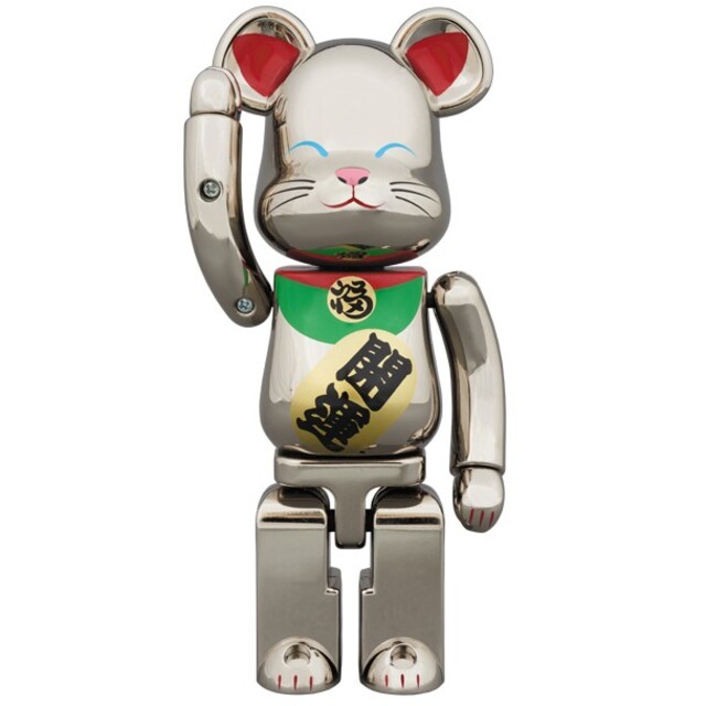 メディコムトイ超合金 BE@RBRICK 招き猫 銀メッキ弐