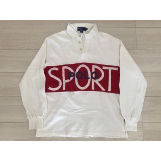 ポロラルフローレン(POLO RALPH LAUREN)の希少ロゴ 90s POLOSPORT ポロスポーツ ラガーシャツ 長袖ポロシャツ(ポロシャツ)