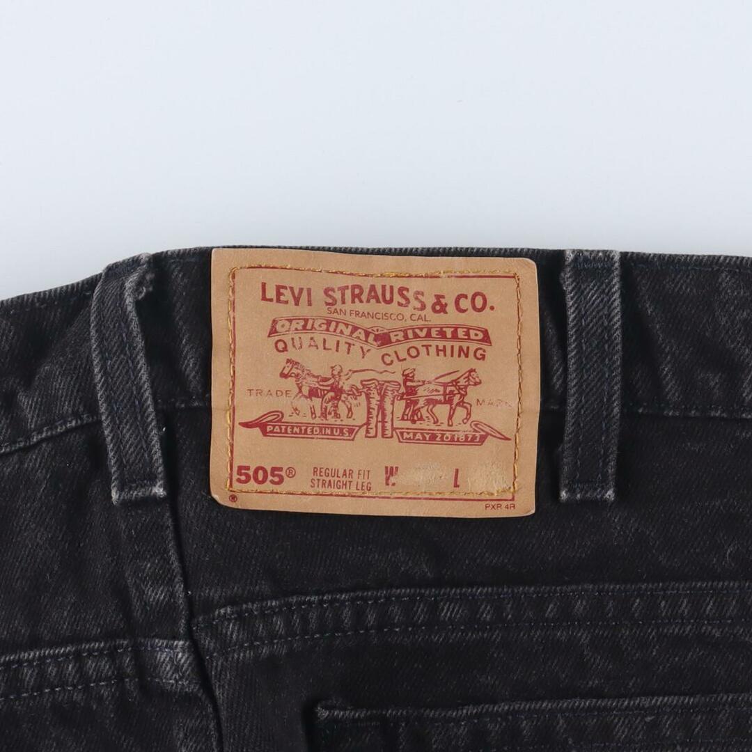 90年代 リーバイス Levi's 505 REGULAR FIT STRAIGHT LEG ブラックジーンズ テーパードデニムパンツ USA製 メンズw39 ヴィンテージ /eaa311583