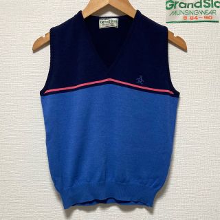 マンシングウェア(Munsingwear)のMUNSINGWEAR ニットベスト ゴルフ マンシング ヴィンテージ GOLF(ベスト/ジレ)