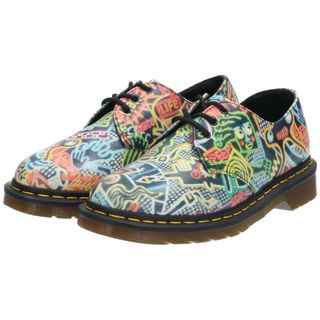 ドクターマーチン(Dr.Martens)の古着 ドクターマーチン Dr.Martens MARK WIGAN コラボ 総柄 3ホールシューズ US7 レディース24.0cm /saa011169(ブーツ)