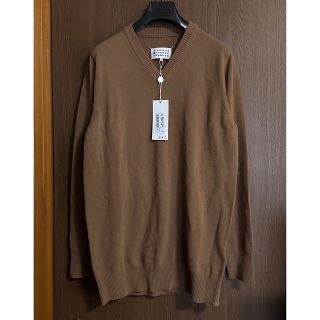 マルタンマルジェラ(Maison Martin Margiela)のS新品 メゾン マルジェラ ロング ファイン ニット セーター キャメル メンズ(ニット/セーター)