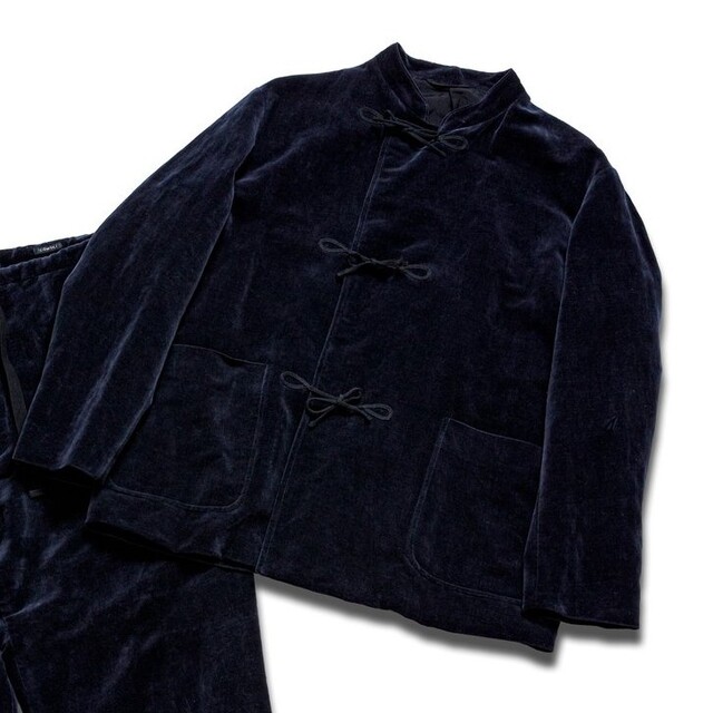 19AW comoli 別珍スタンドカラージャケット ネイビー