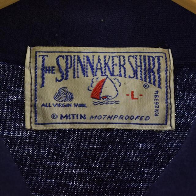60年代 THE SPINNAKER SHIRT ハーフジップ ウールシャツ メンズL ヴィンテージ /eaa308368 2