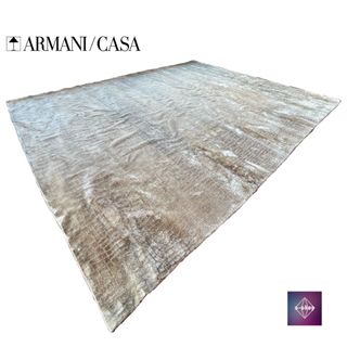 アルマーニ(Armani)のアルマーニ CASA カーペット 絨毯 グレー 298×393 展示品 汚れあり(ラグ)