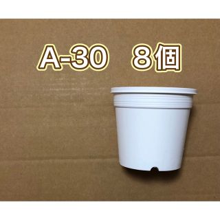 《A-25・A-30》白 各4個 プラ鉢 スリット鉢 多肉植物 (プランター)