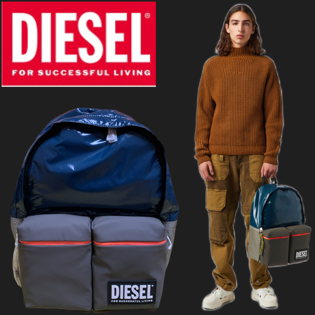 【国内完売】DIESELバックパック BACKYO リュックサック　ブルー