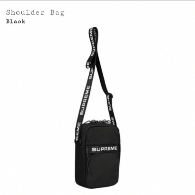 supreme 22fw shoulder bag ブラックショルダーバッグ