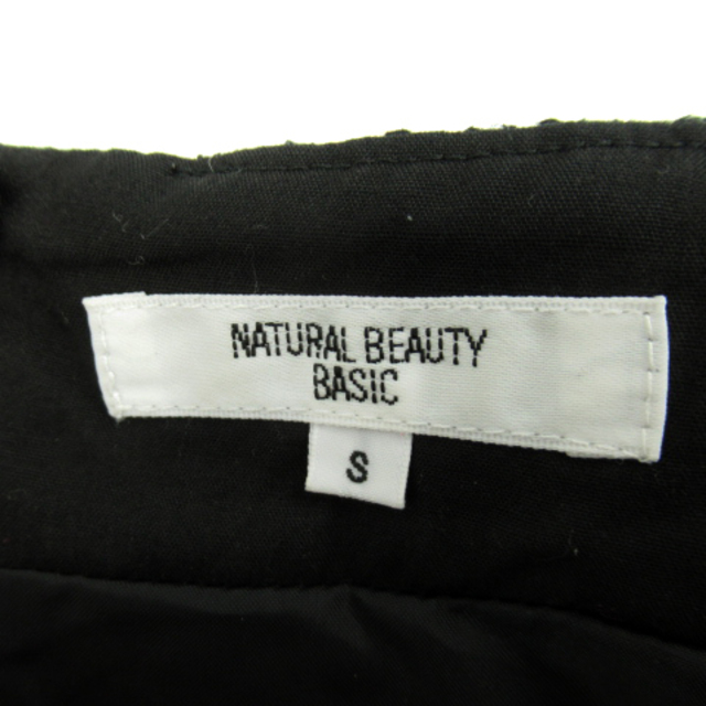 NATURAL BEAUTY BASIC(ナチュラルビューティーベーシック)のナチュラルビューティーベーシック 台形スカート ミニ丈 ツイード ウール混 S レディースのスカート(ミニスカート)の商品写真
