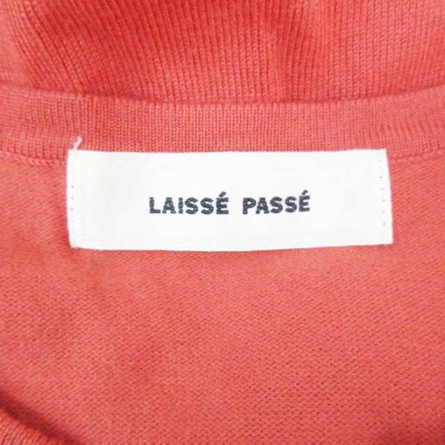 LAISSE PASSE(レッセパッセ)のレッセパッセ ニットカーディガン ミドル丈 無地 40 オレンジ /FF11 レディースのトップス(カーディガン)の商品写真
