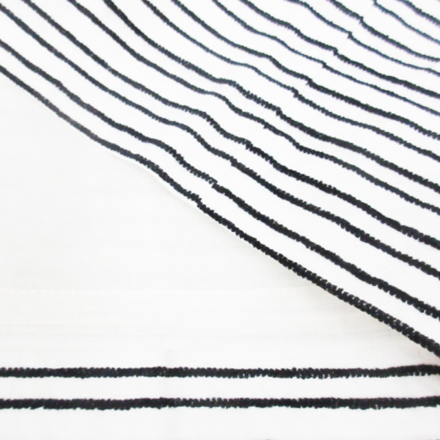 heliopole(エリオポール)のエリオポール フレアスカート ひざ丈 ボーダー柄 36 白 黒 /FF45 レディースのスカート(ひざ丈スカート)の商品写真