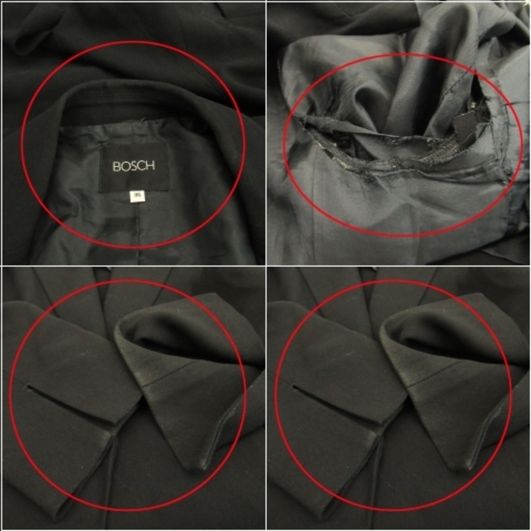 BOSCH(ボッシュ)のボッシュ テーラードジャケット ミドル丈 シングルボタン 36 ブラック 黒 レディースのジャケット/アウター(その他)の商品写真