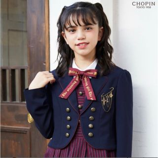 ショパン(CHOPIN)のCHOPIN▶︎ ボリュームストライプワンピースアンサンブル 150cm(ドレス/フォーマル)