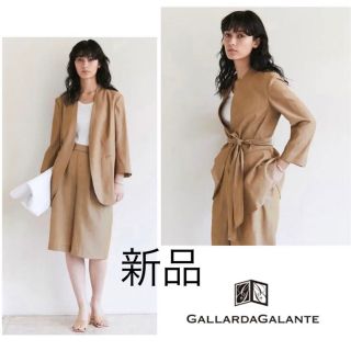 ガリャルダガランテ(GALLARDA GALANTE)の新品＊GALLARDAGALANTE   シャンブレーリネンジャケット(ノーカラージャケット)