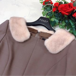 フォクシーブティック ミンク ジャケット ワンピース 38 美品