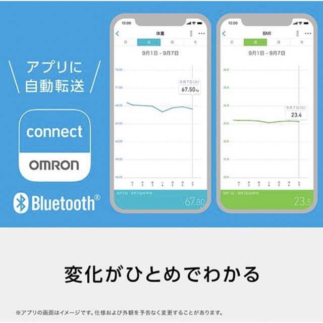 OMRON(オムロン)のオムロン HN-300T2 スマホ/家電/カメラの美容/健康(体重計/体脂肪計)の商品写真