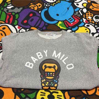 アベイシングエイプ(A BATHING APE)のAPE BAPE  KAWS BABY MILO スウェット　パーカー　L(スウェット)