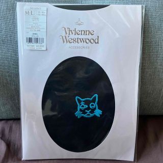 ヴィヴィアンウエストウッド(Vivienne Westwood)の新品未開封【ヴィヴィアンウエストウッド】キャットタイツ 黒　猫　M L (タイツ/ストッキング)