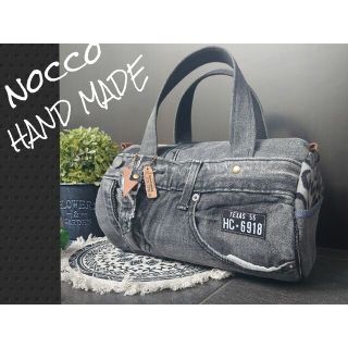 No182【DENIM✖️ボストンBAG❤️】ドラム缶型バッグ ショルダーバッグ(ボストンバッグ)