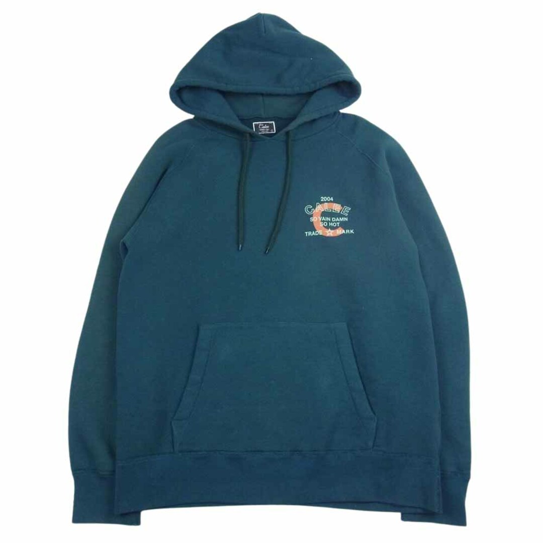 CALEE(キャリー)のCALEE キャリー パーカー 20AW cl-20aw036 Pullover parka ネーム プルオーバー パーカー エメラルドグリーン系 L【中古】 メンズのトップス(パーカー)の商品写真