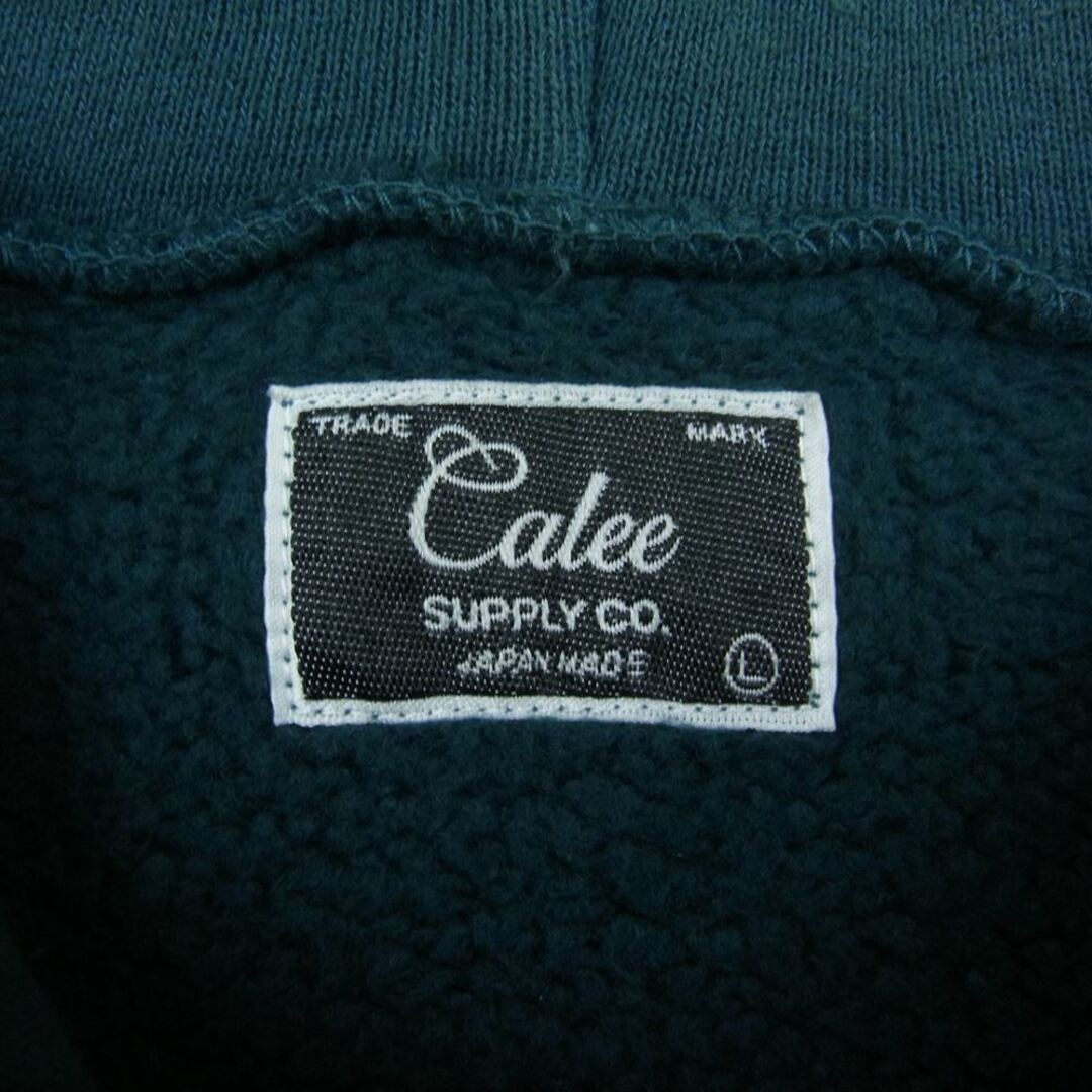 CALEE(キャリー)のCALEE キャリー パーカー 20AW cl-20aw036 Pullover parka ネーム プルオーバー パーカー エメラルドグリーン系 L【中古】 メンズのトップス(パーカー)の商品写真