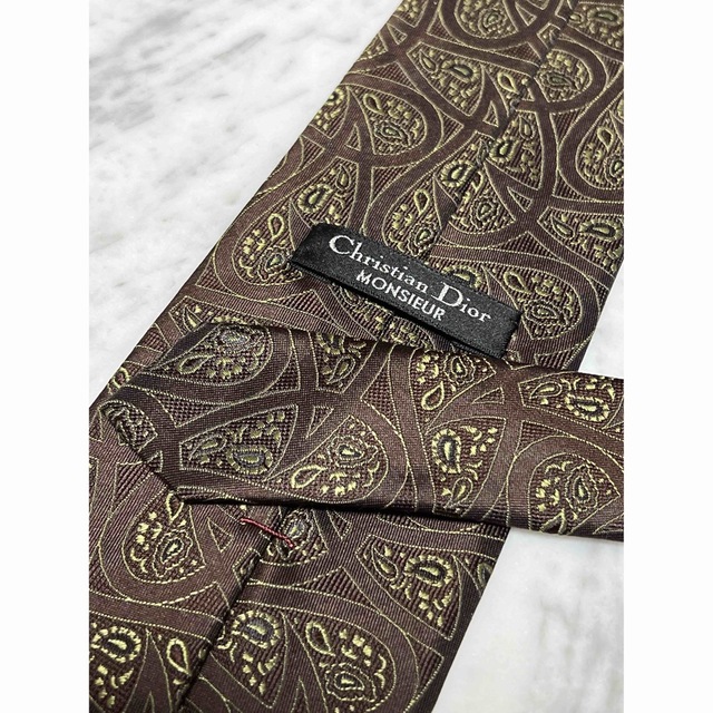 高級ネクタイ✨️新品未使用品✨️】Christian Dior ブラウン