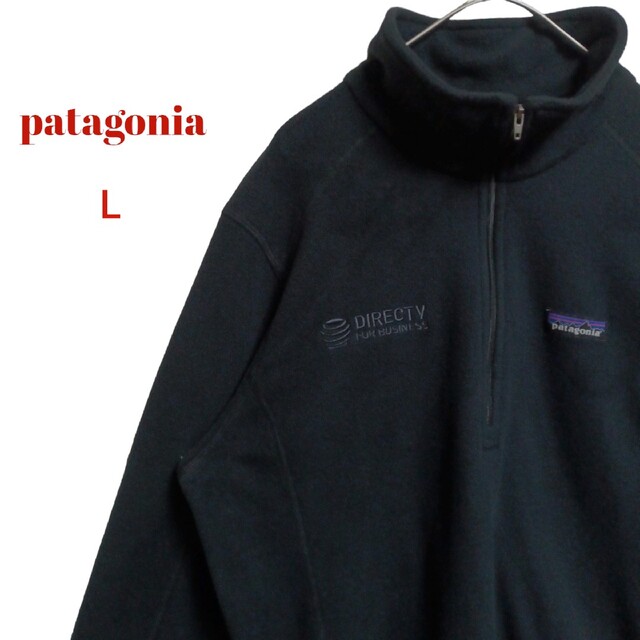 patagoniaパタゴニアフリースハーフジップ ブラック　レディースL