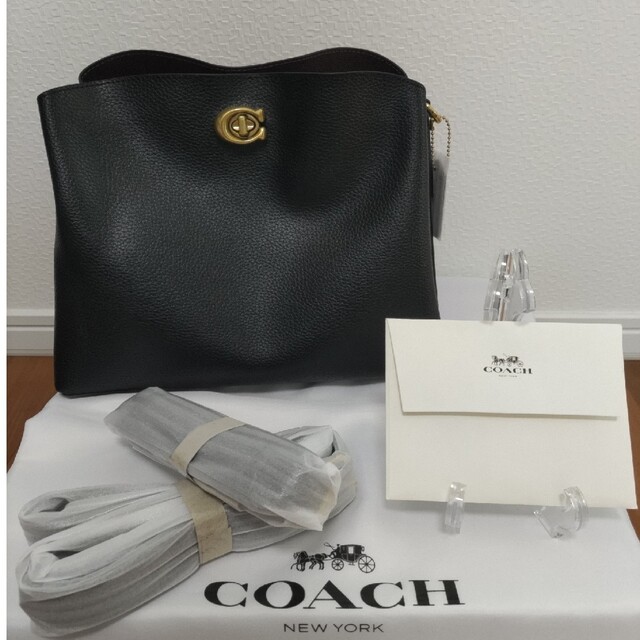 COACH コーチ ショルダーバッグ ウイロー 肩掛け ブラック