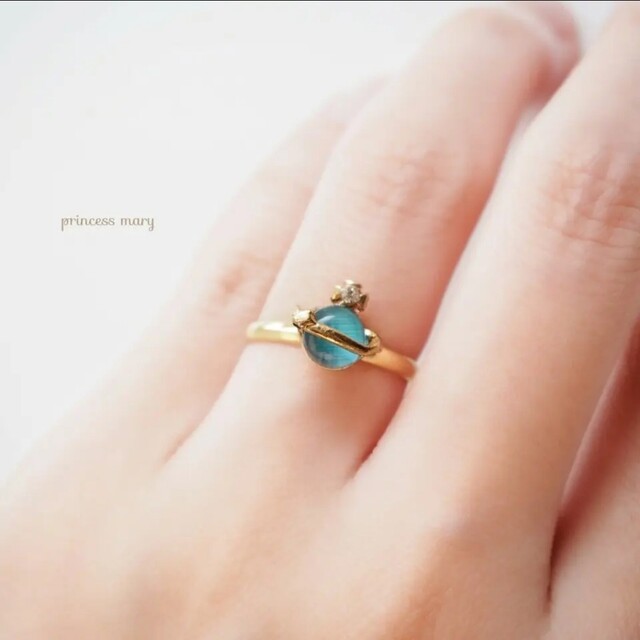 数量限定》アンティークブルー♡土星リング メンズのアクセサリー(リング(指輪))の商品写真