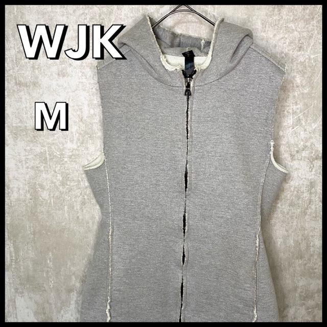 wjk(ダブルジェーケー)の【格安】wjk ★ノースリーブパーカー★ベスト★スウェット★グレー メンズのトップス(パーカー)の商品写真