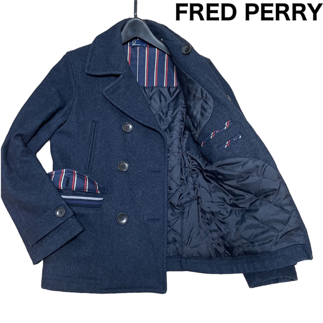 フレッドペリー FRED PERRY ピーコート大きいサイズ ブラック